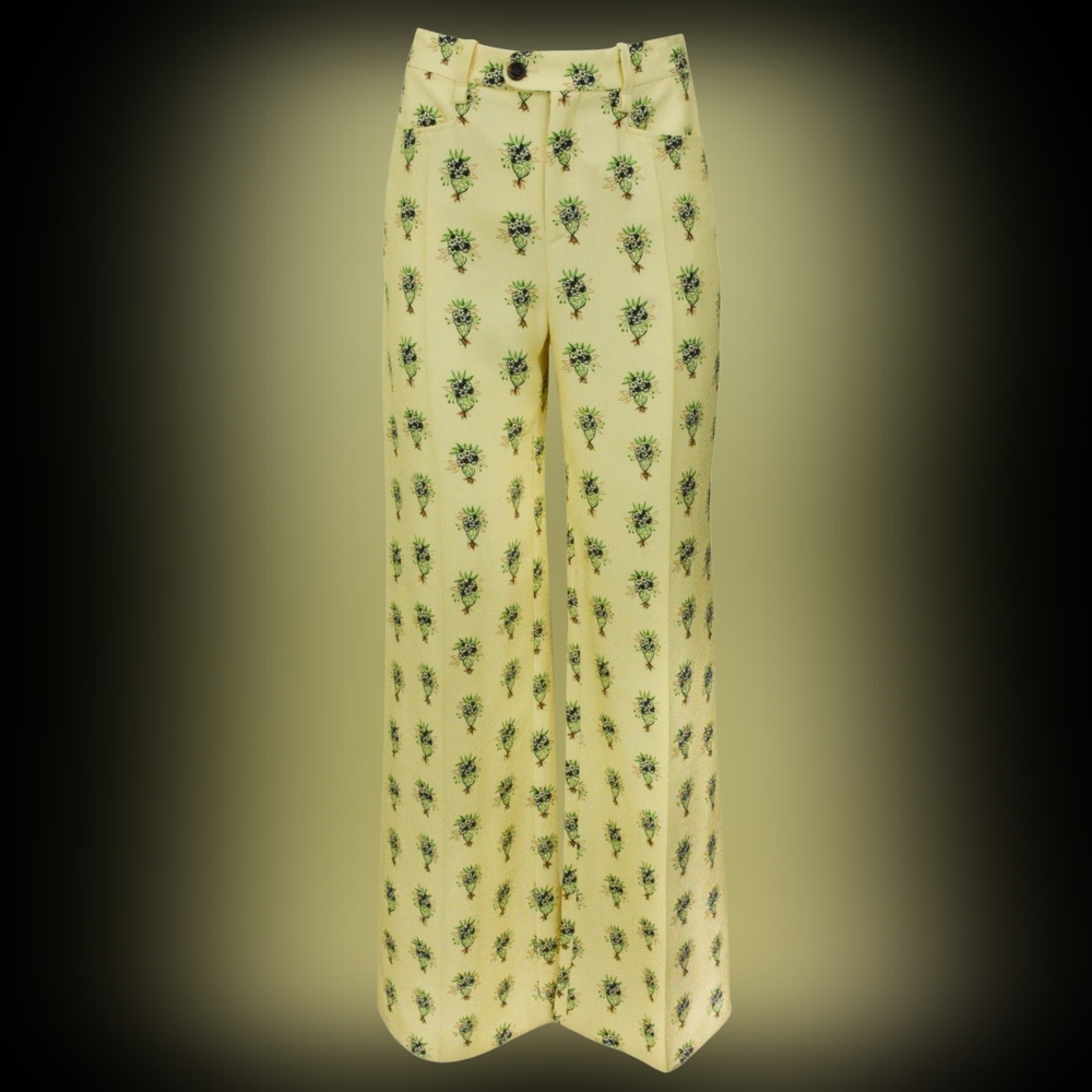 NWT Chloe sz 40(8) French $1495 Flared Bouquet print pants